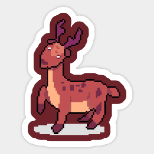 A Menagerie of Pixels Goat Sticker